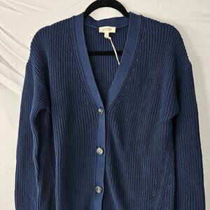 Talbots Haven - Navy Blue - Cardigan Button Down Sweater - Size S - NWT